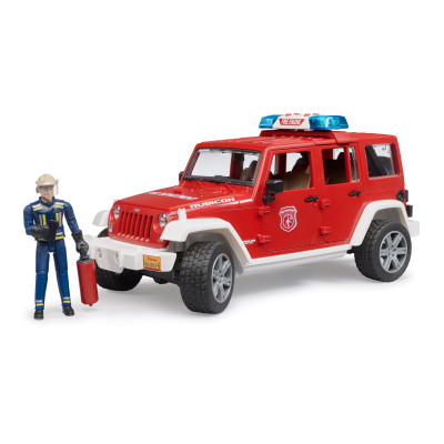 Mașină de pompieri Jeep Wrangler cu figurină pompier2528