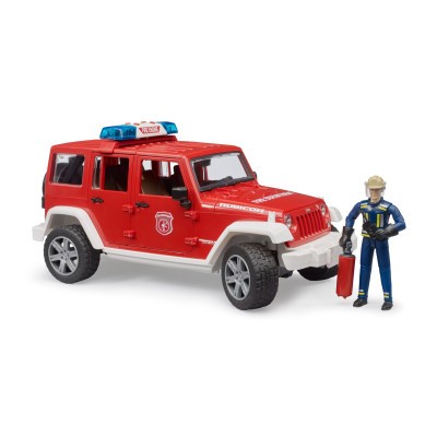 Mașină de pompieri Jeep Wrangler cu figurină pompier2528