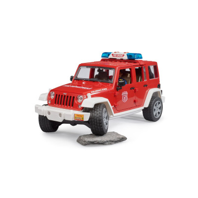 Mașină de pompieri Jeep Wrangler cu figurină pompier2528