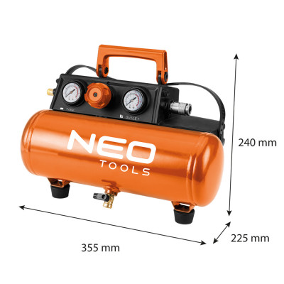 Compresor E+ 18V, 8 bar, 3,8 l NEO