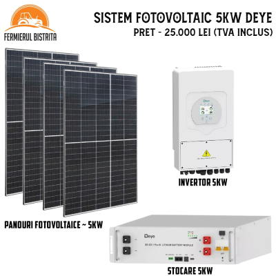 Sistem fotovoltaic 5KW DEYE