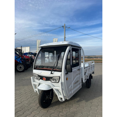 Tricicleta electrica KUBA E-KAMYONET cu cabina, autonomie 80 km viteza