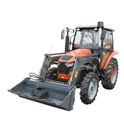 Tractor 90CP, 4x4 cu incarcator frontal, cabina inchisa, roti 14.9-30/