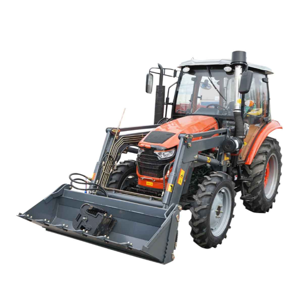Tractor 90CP, 4x4 cu incarcator frontal, cabina inchisa, roti 14.9-30/9.5-24