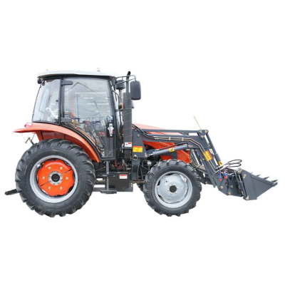 Tractor 90CP, 4x4 cu incarcator frontal, cabina inchisa, roti 14.9-30/