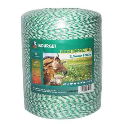 Rola fir verde fluorescent-alb fi 2.5mm 3x0.2mm SS, 1x0.25mm Cu, 1000m