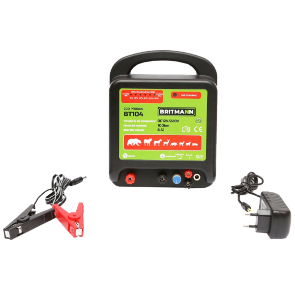 Aparat generator de impulsuri DC 12/220V, 6.5 Joule 100km pentru gard electric