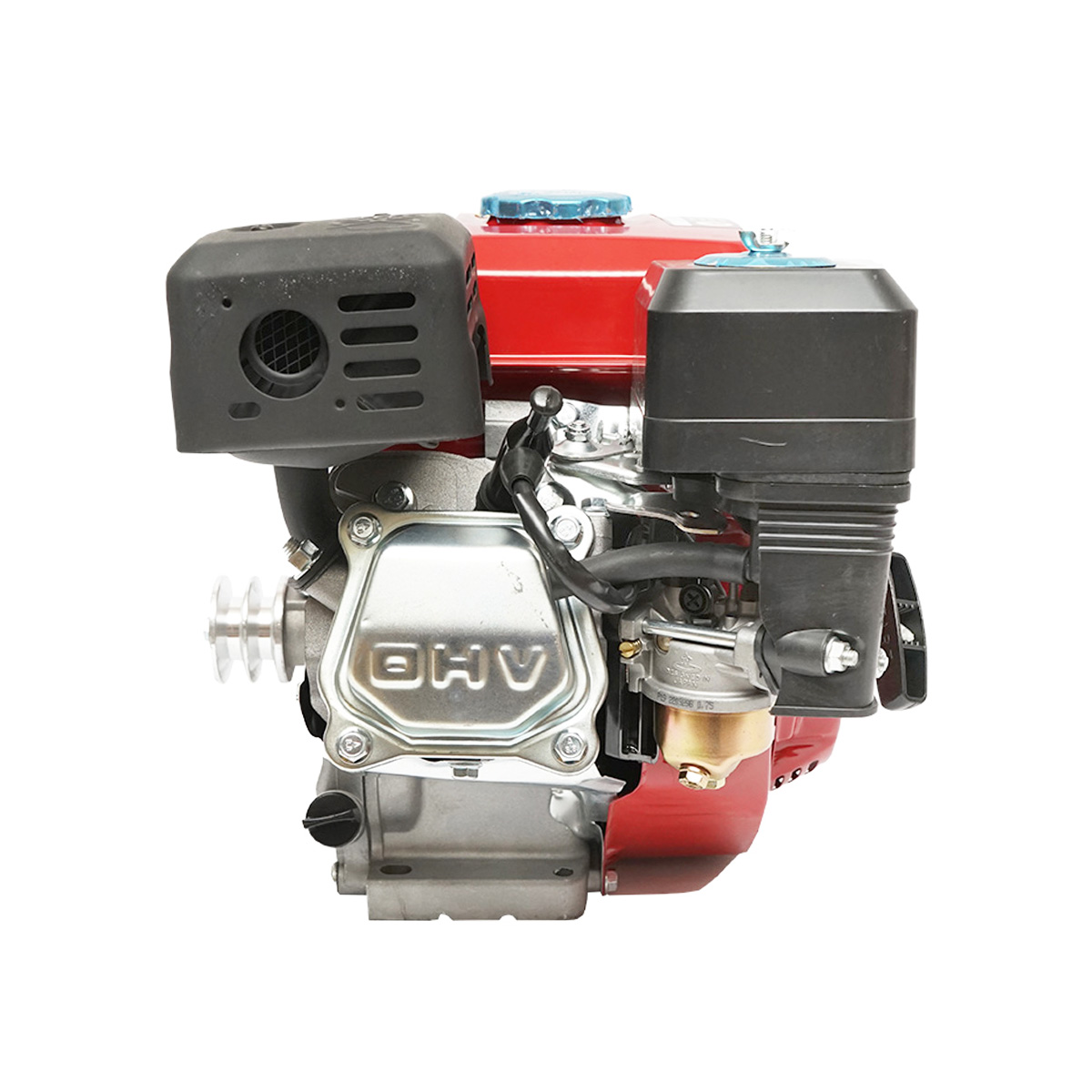 Motor pe benzina cu fulie 7.5CP, 4 timpi, ax cu pana 20mm pornire sfoara