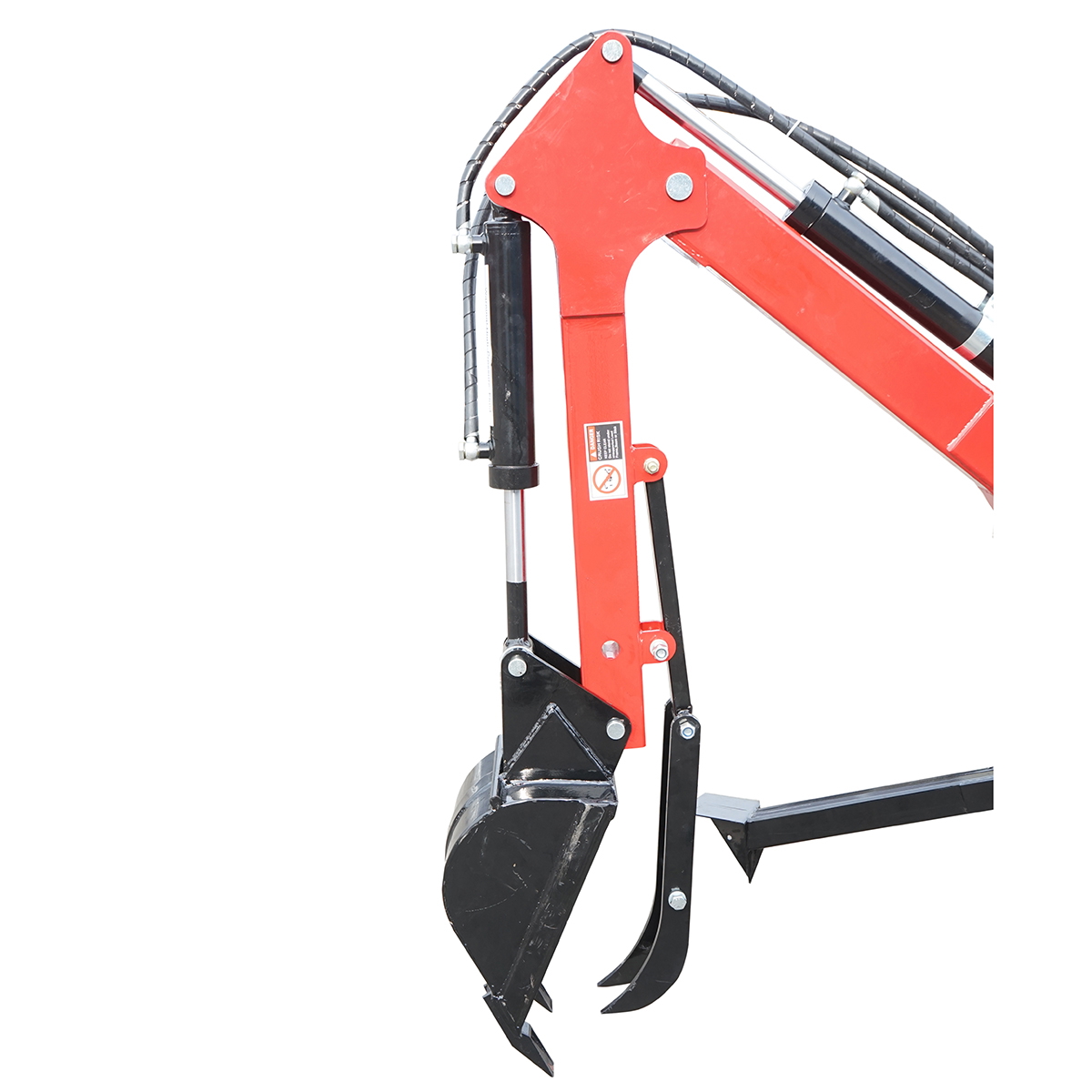 Mini excavator pentru ATV cu motor 15Cp, 420CC pe benzina remorcabil, rotire 360 grade