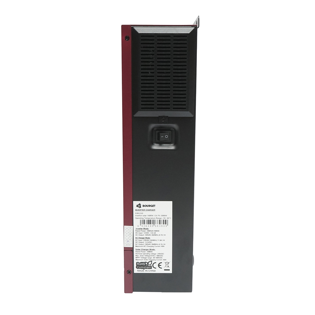 Invertor solar hibrid 1.6kW, 12V, MPPT 80A, monofazic, OFF-GRID, EVO-2000 Bourget