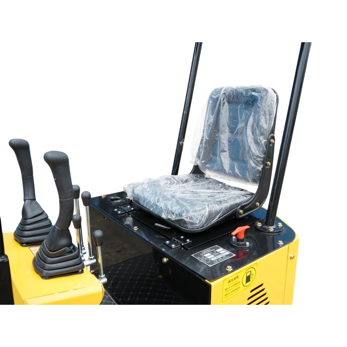 Mini excavator 1T pe senile cu semicabina, motor diesel 10CP, 499cc, adancime sapare 1600mm, 2 cupe incluse 390/960mm