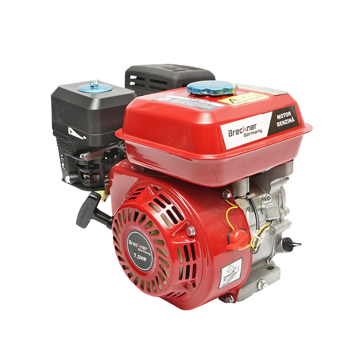 Motor pe benzina cu fulie 7.5CP, 4 timpi, ax cu pana 20mm pornire sfoara