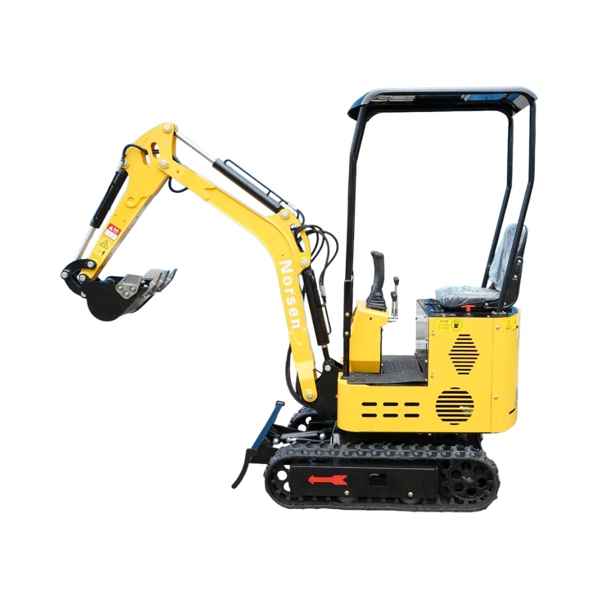 Mini excavator 1T pe senile cu semicabina, motor diesel 10CP, 499cc, adancime sapare 1600mm, 2 cupe incluse 390/960mm
