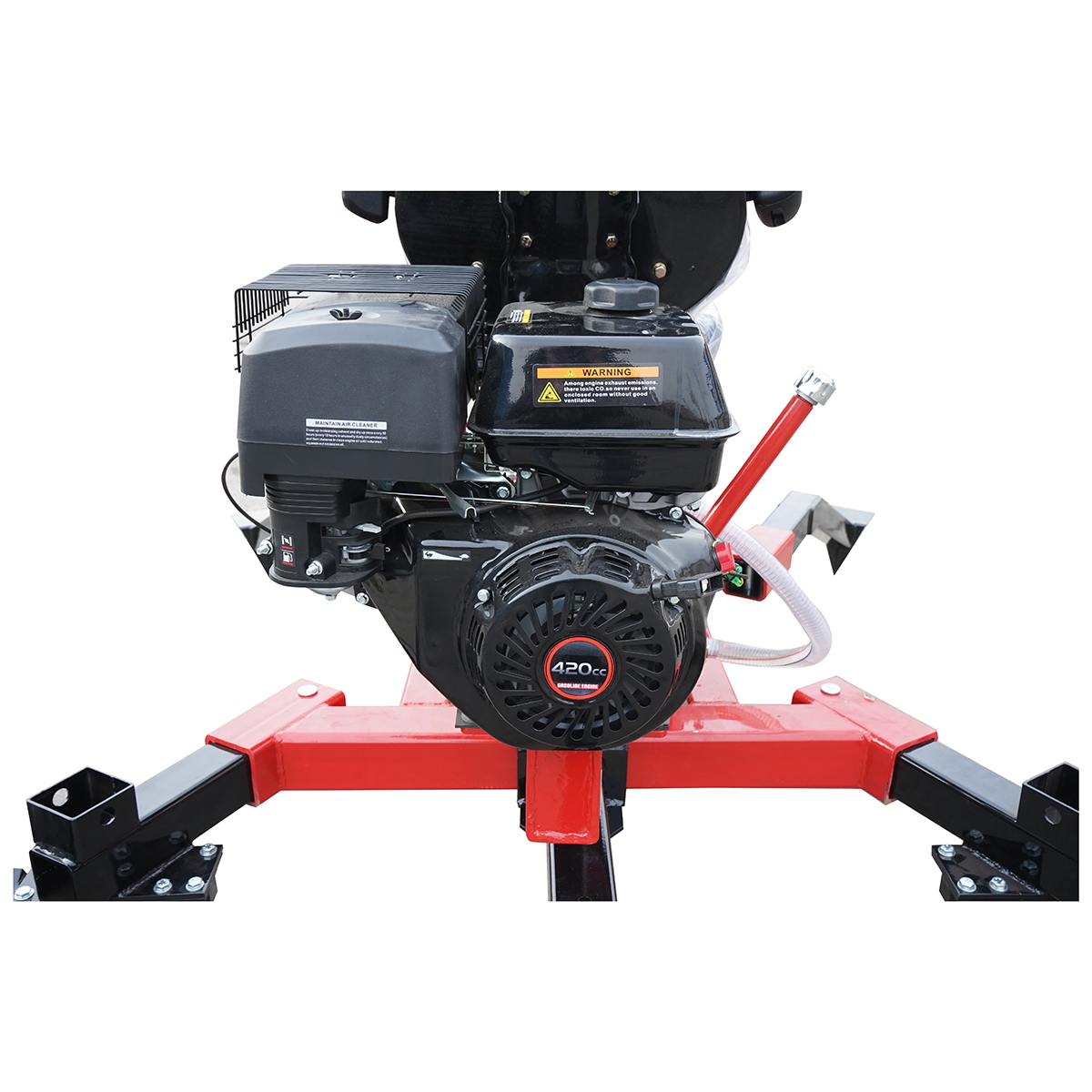 Mini excavator pentru ATV cu motor 15Cp, 420CC pe benzina remorcabil, rotire 360 grade