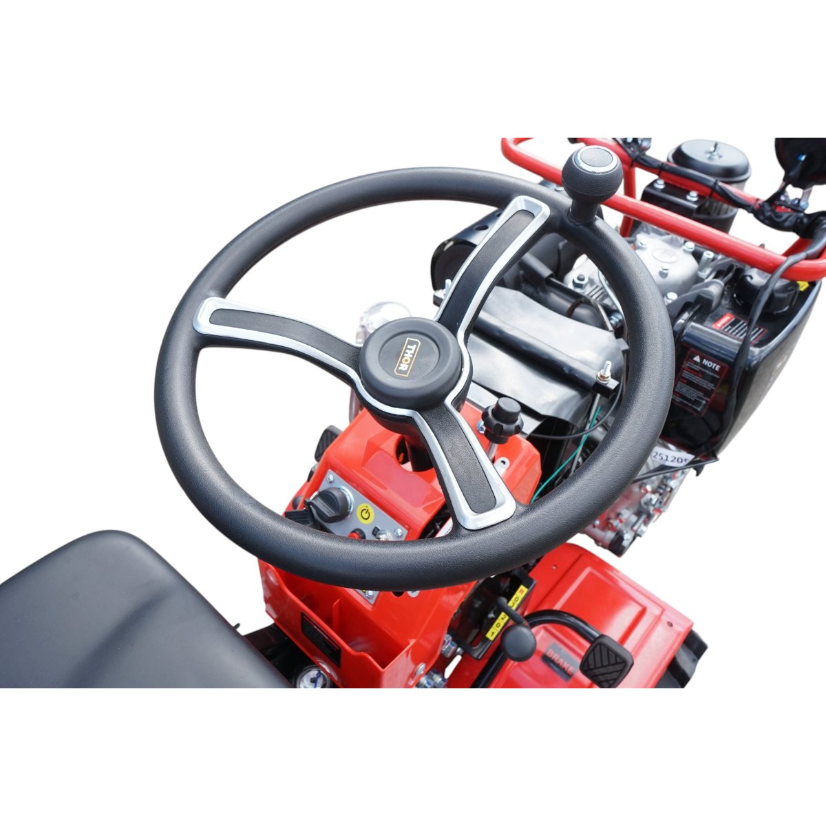 Mini tractor 4x4 diesel 17CP, 531cc, 3+1 viteze, 2 cutii de viteze, pornire electrica/manuala, latime lucru 1050mm cu freza, rarita, roti metalice, picior sprijin
