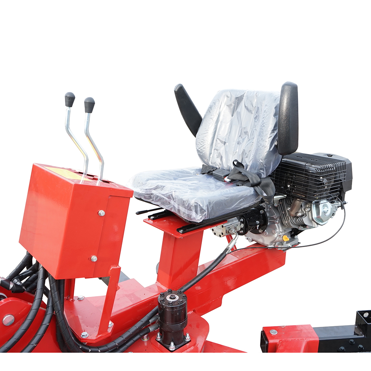 Mini excavator pentru ATV cu motor 15Cp, 420CC pe benzina remorcabil, rotire 360 grade