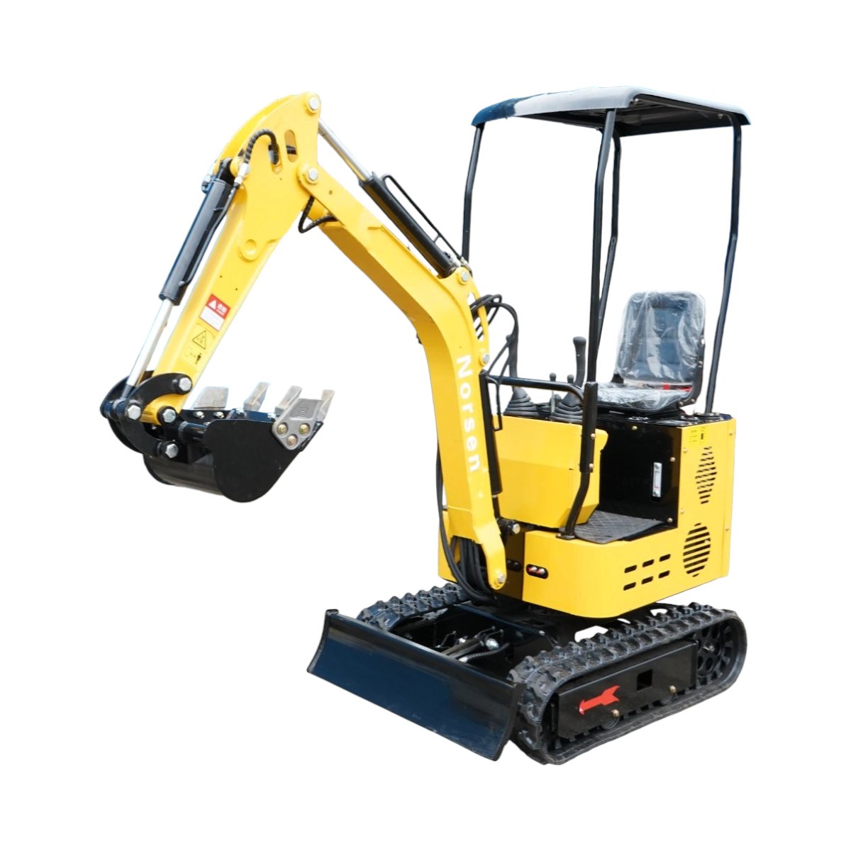 Mini excavator 1T pe senile cu semicabina, motor diesel 10CP, 499cc, adancime sapare 1600mm, 2 cupe incluse 390/960mm