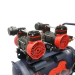 Compresor aer 50L fara ulei silentios, 2 motoare 4 cilindri - imagine 3