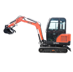 Mini excavator 1.8T cu cabina, motor diesel 25CP (18.4KW), adancime sapare 2300mm, capacitate ridicare 350Kg, 2 cupe incluse 420/985mm - imagine 2