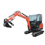 Mini excavator 1.8T cu cabina, motor diesel 25CP (18.4KW), adancime sapare 2300mm, capacitate ridicare 350Kg, 2 cupe incluse 420/985mm - imagine 5