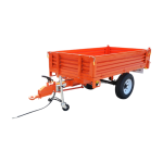 Remorca 1.5T basculabila cu instalatie electrica o singura osie si anvelope 185R14