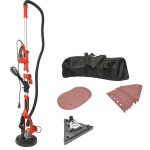 Slefuitor pereti si tavane tip girafa pliabil cu aspirator 710W, 220V, viteza 800-1800 r/min, 2 capete rotund/triunghiular, iluminare LED, 12 discuri incluse