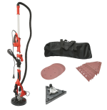 Slefuitor pereti si tavane tip girafa pliabil cu aspirator 710W, 220V, viteza 800-1800 r/min, 2 capete rotund/triunghiular, iluminare LED, 12 discuri incluse