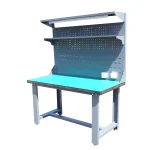 Masa, banc de lucru atelier cu priza 220V, panou perforat si iluminat LED 1500x750x800+1000mm - imagine 5