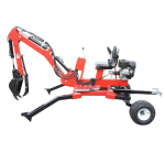Mini excavator pentru ATV cu motor 15Cp, 420CC pe benzina remorcabil, rotire 360 grade - imagine 2