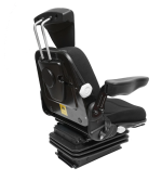 Scaun pentru tractor negru, reglabil cu cotiera, tetiera, centura si suspensie mecanica, latime sezut 455mm - imagine 5