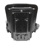 Scaun pentru tractor negru, reglabil cu cotiera, tetiera, centura si suspensie mecanica, latime sezut 455mm - imagine 6