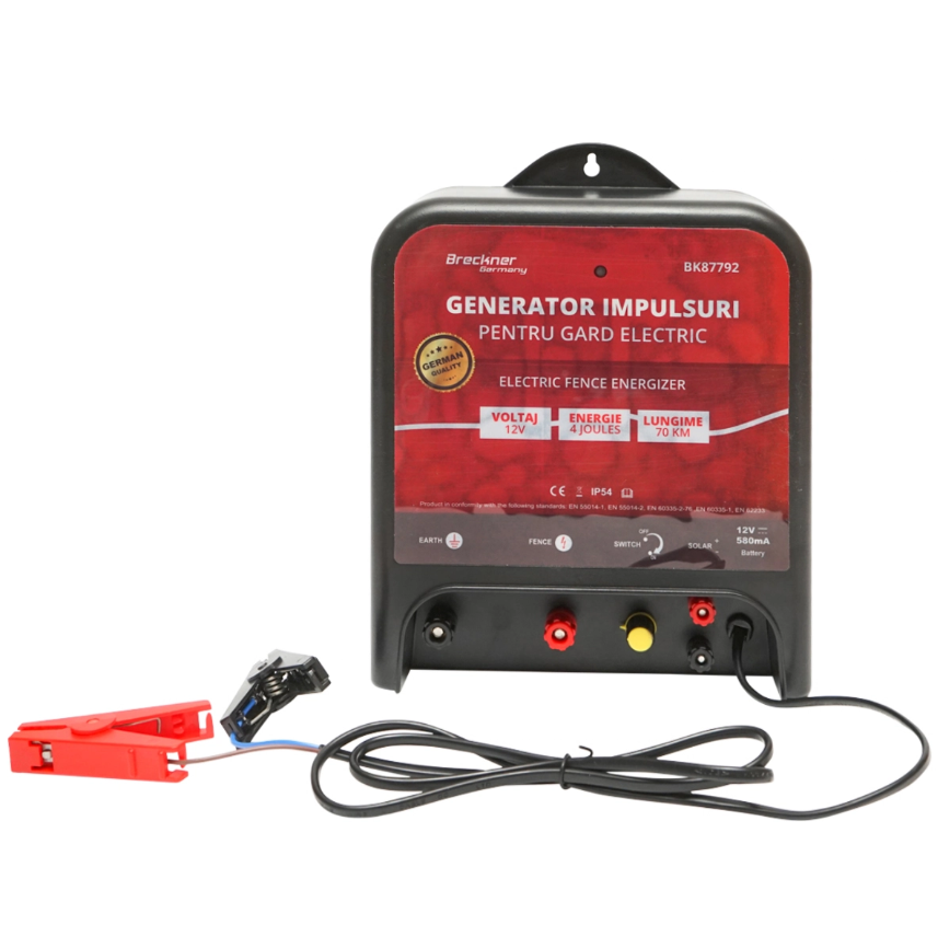 4j-1 Aparat generator impulsuri DC 12V, 4 Joule, 70km pentru gard electric - imagine 1