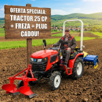 Tractor LIDER 25CP cu freza si plug