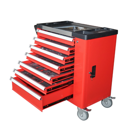 Dulap carucior metalic cu scule 7 sertare 245 piese