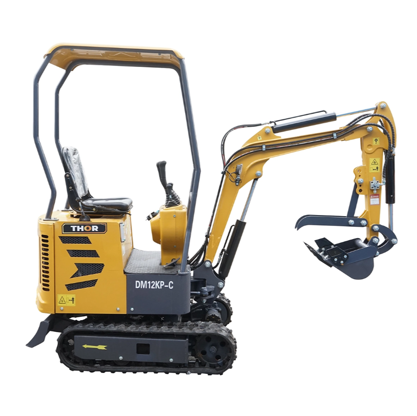 Mini excavator 1T cu semicabina, motor diesel 9.5CP, adancime sapare 1764mm, capacitate ridicare 350Kg, 3 cupe incluse 185/355/800mm - imagine 2