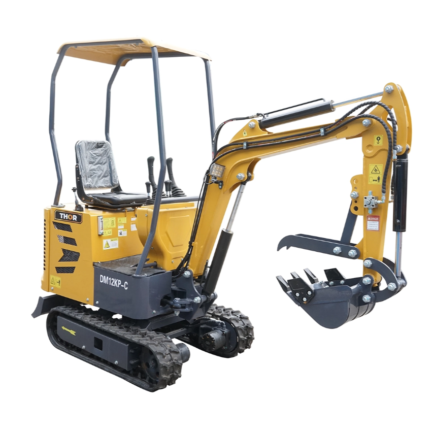 Mini excavator 1T cu semicabina, motor diesel 9.5CP, adancime sapare 1764mm, capacitate ridicare 350Kg, 3 cupe incluse 185/355/800mm - imagine 3