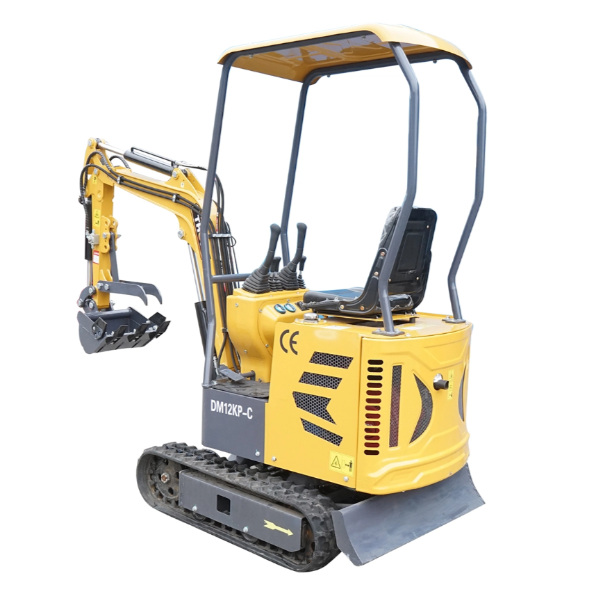 Mini excavator 1T cu semicabina, motor diesel 9.5CP, adancime sapare 1764mm, capacitate ridicare 350Kg, 3 cupe incluse 185/355/800mm - imagine 4