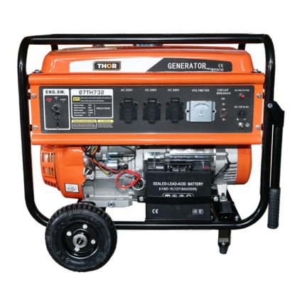 Generator electric 5.5kW/220V, motor pe benzina 15CP, pornire electrica/manuala