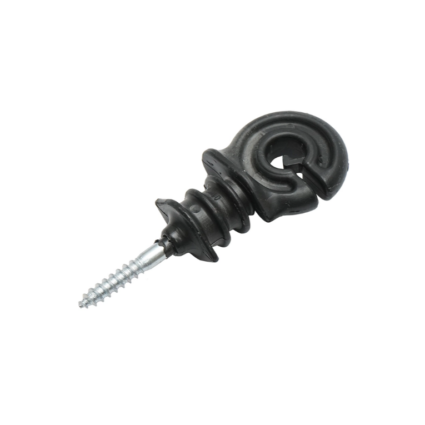 Izolator inelar PP ECO negru mat pentru fir gard electric