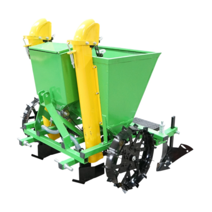 Masina de plantat cartofi pe 2 randuri cu fertilizare, buncar 180kg