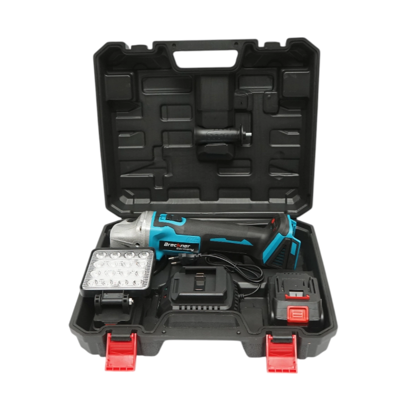 Polizor unghiular cu acumulator 21V, 4Ah Li-ion, disc 125mm, motor fara perii (brushless), proiector LED inclus - imagine 4