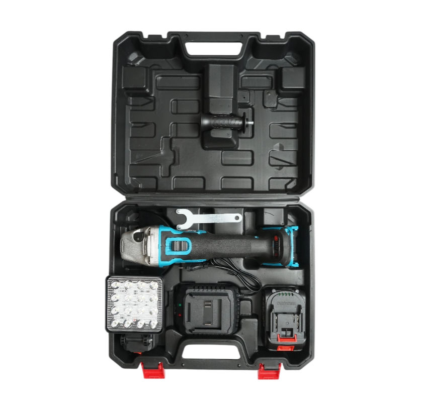 Polizor unghiular cu acumulator 21V, 4Ah Li-ion, disc 125mm, motor fara perii (brushless), proiector LED inclus - imagine 3