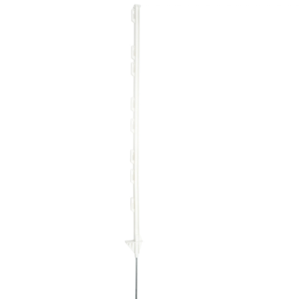 Stalp din plastic 1210mm alb pentru fir gard electric
