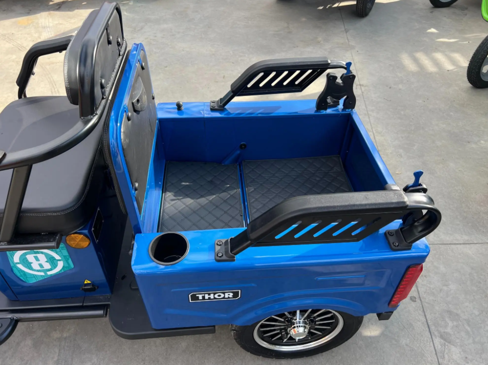 Triciclu electric 1400W Thor SX LONG PRO albastru fara permis 60V20Ah 25km/h - imagine 3